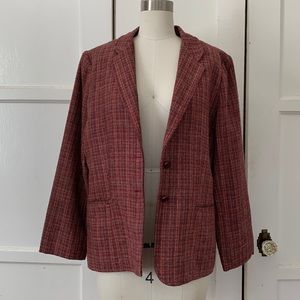 Vintage 70s CENTER STAGE Wool Boyfriend Blazer